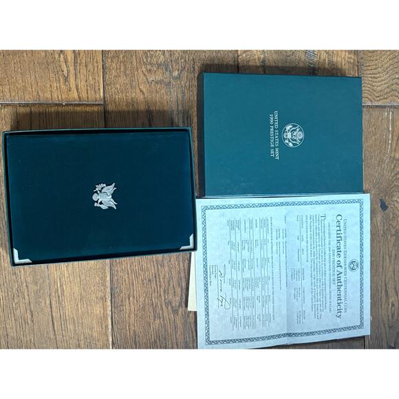 1990-P US Mint Prestige Proof Set Eisenhower Silver Dollar OGP & COA 6 Coins - Picture 6 of 8